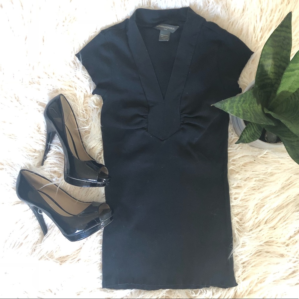 Banana Republic Black Ribbed Top
